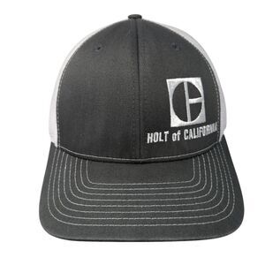 Holt of California Snapback Trucker Hat Gray OS Adjustable Mesh Back Richardson